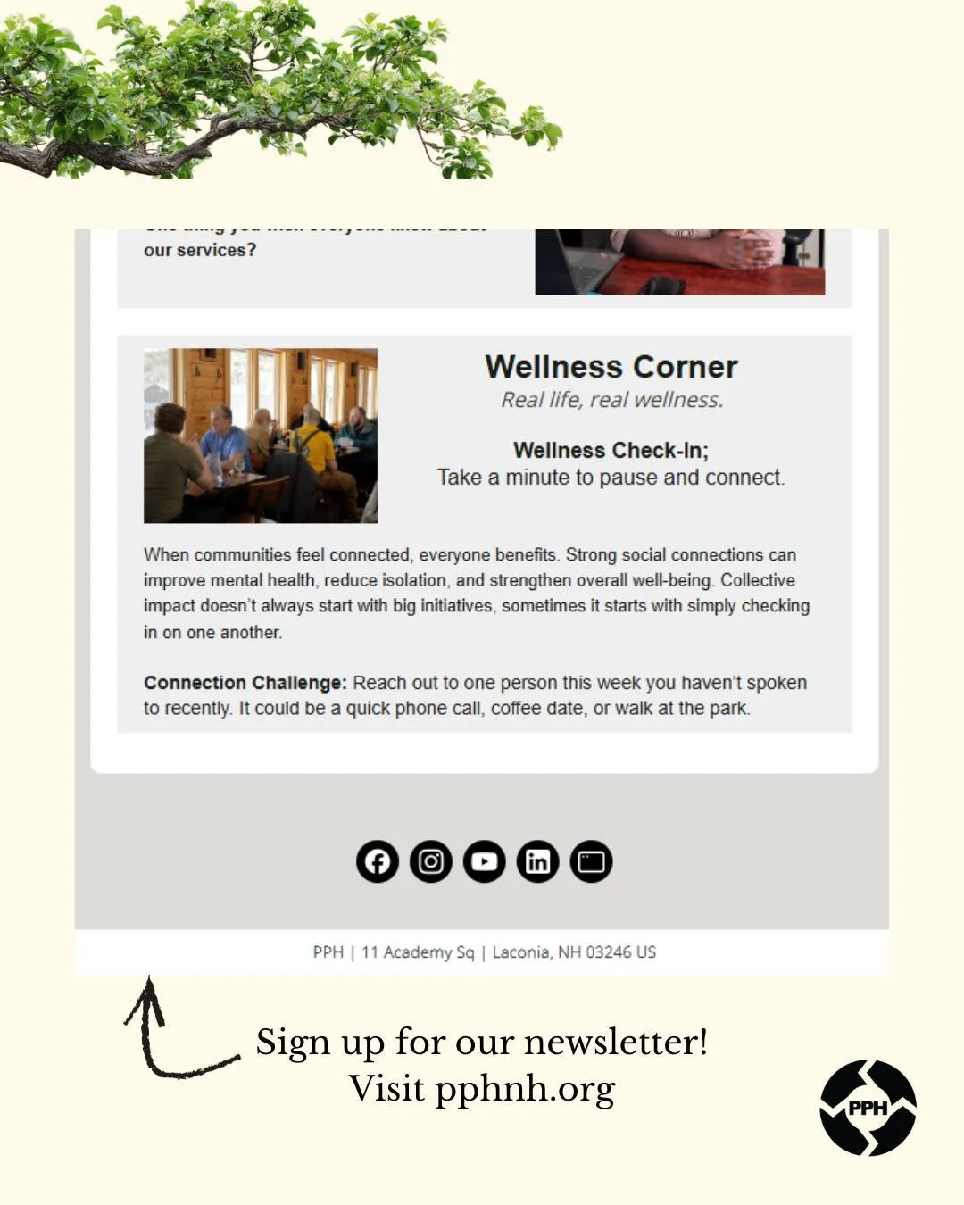 Introducing a new addition to our monthly newsletter: The Wellness Corner 🌿
Each month, we&rsquo;ll share simple tips and reminders to help you stay grounded, both in and outside of work.

Want to stay connected and be part of the collective impact 