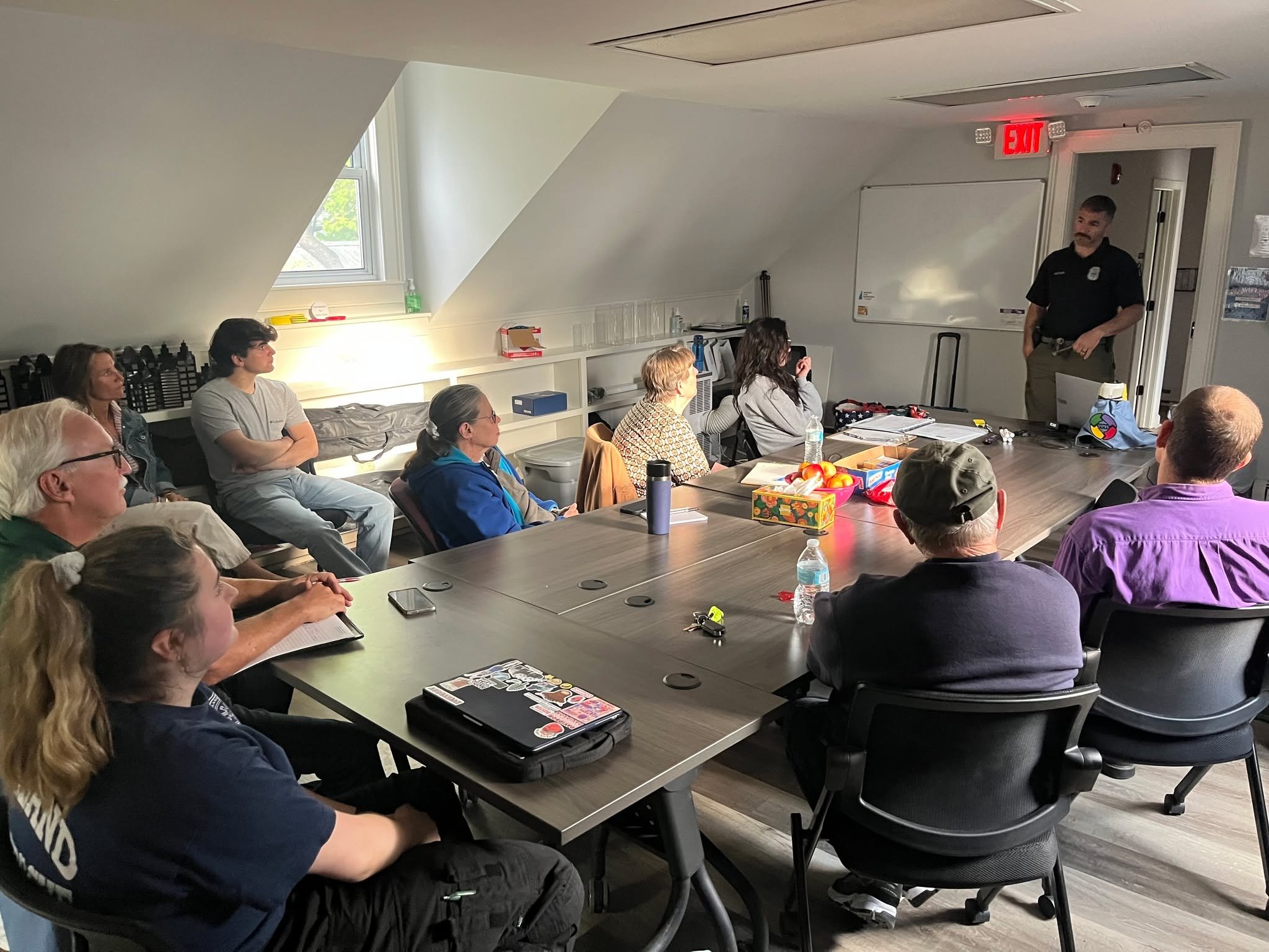 In recognition of National Safety Month, our Teen CERT and Adult CERT students had the opportunity to learn from Detective Horan of the Laconia Police Department about active threat incidents, gaining both national context and practical preparedness 