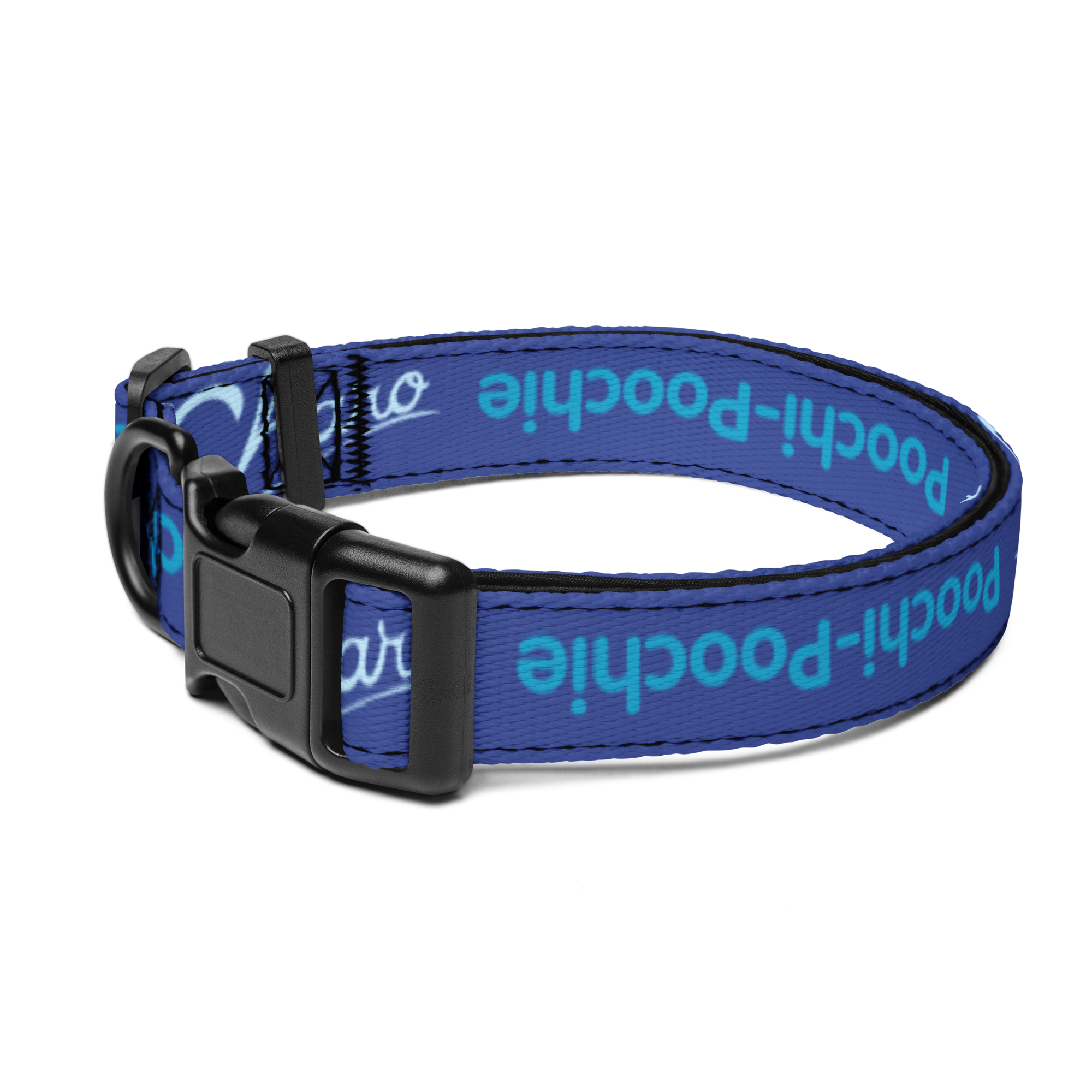 Poochie-Poochie Blue Dog Collar