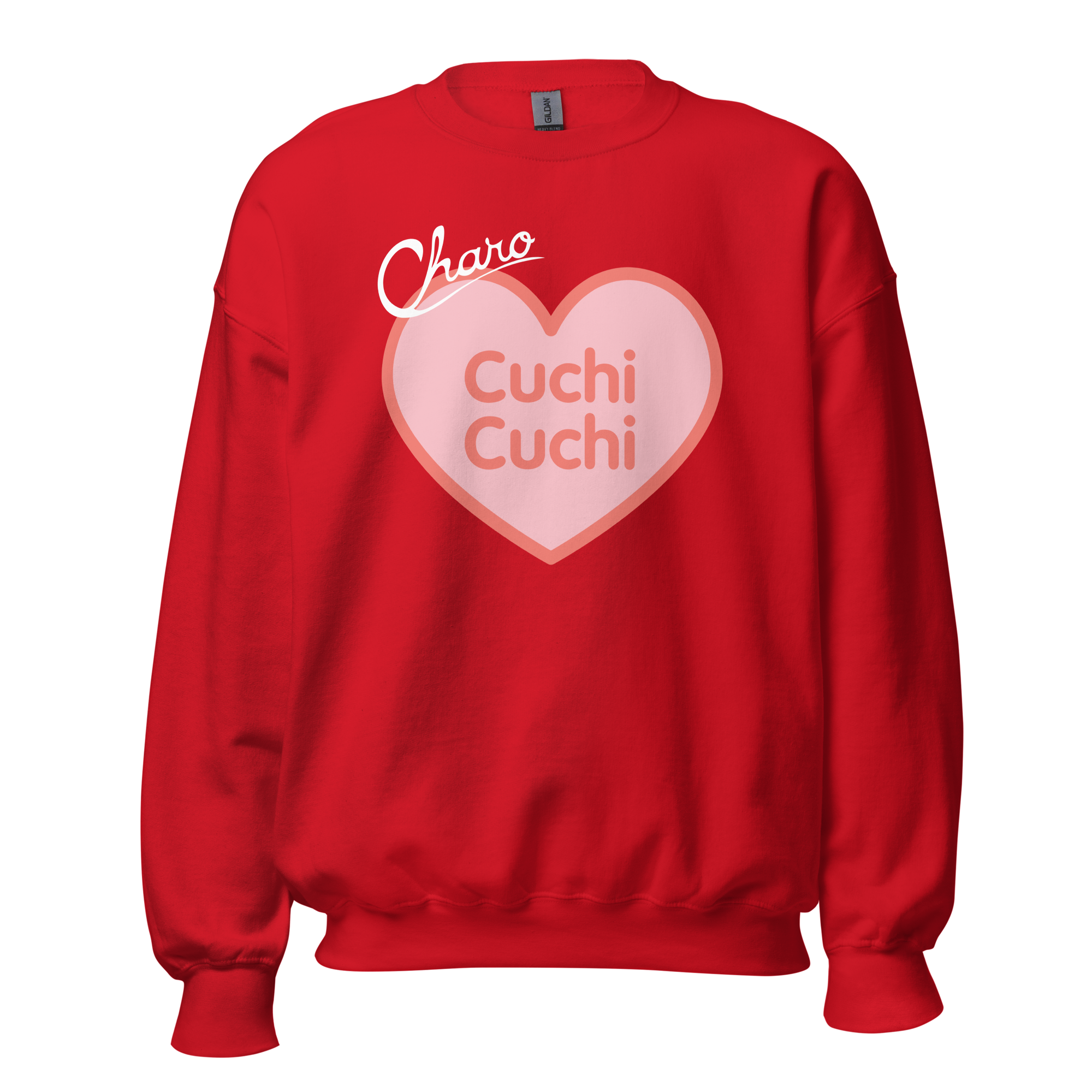 Cuchi-Cuchi Heart Red Crew Neck Sweatshirt