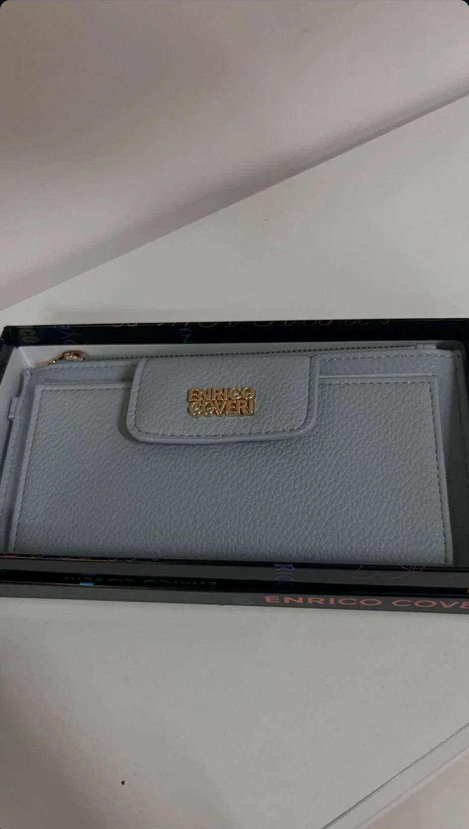 Portafoglio Enrico Coveri in Ecopelle azzurro