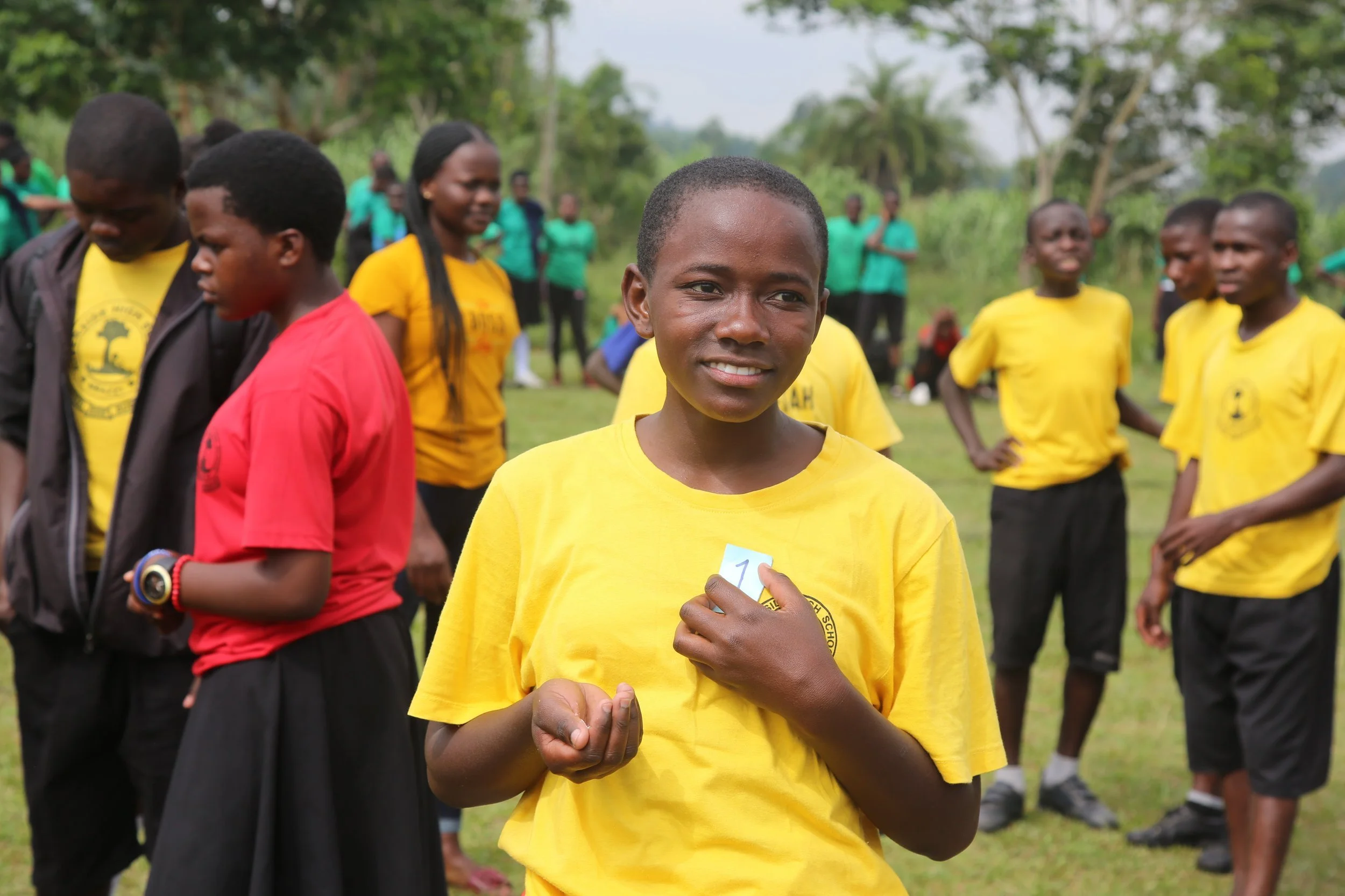 Patience Nakaddu wins the 5000m race.JPG