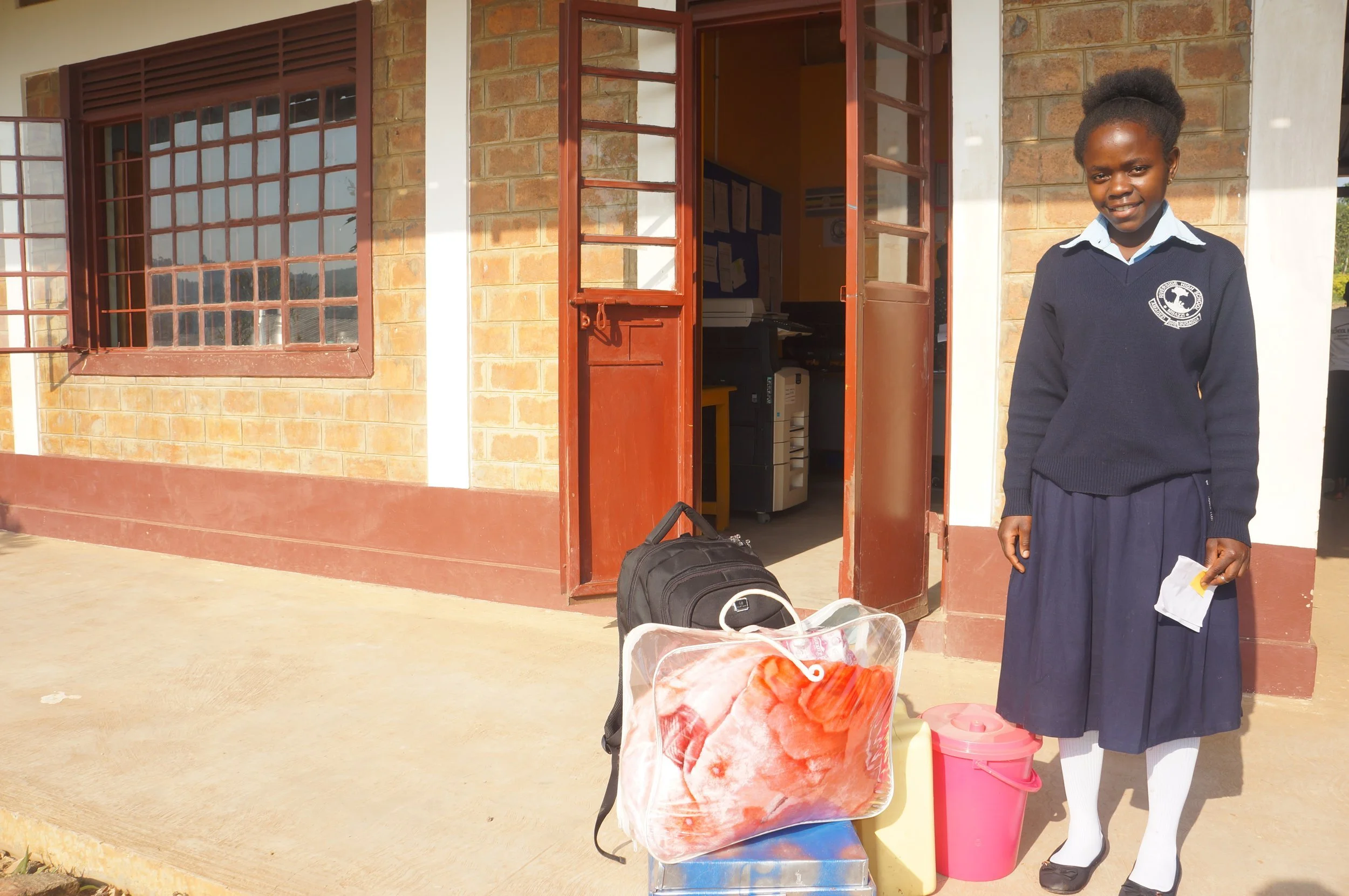 Christine Nabbuto first student to report for boarding school (4).JPG