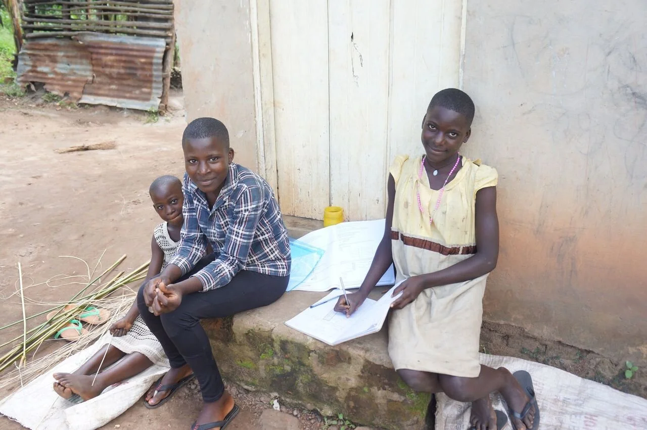 School for Life students working hard at home