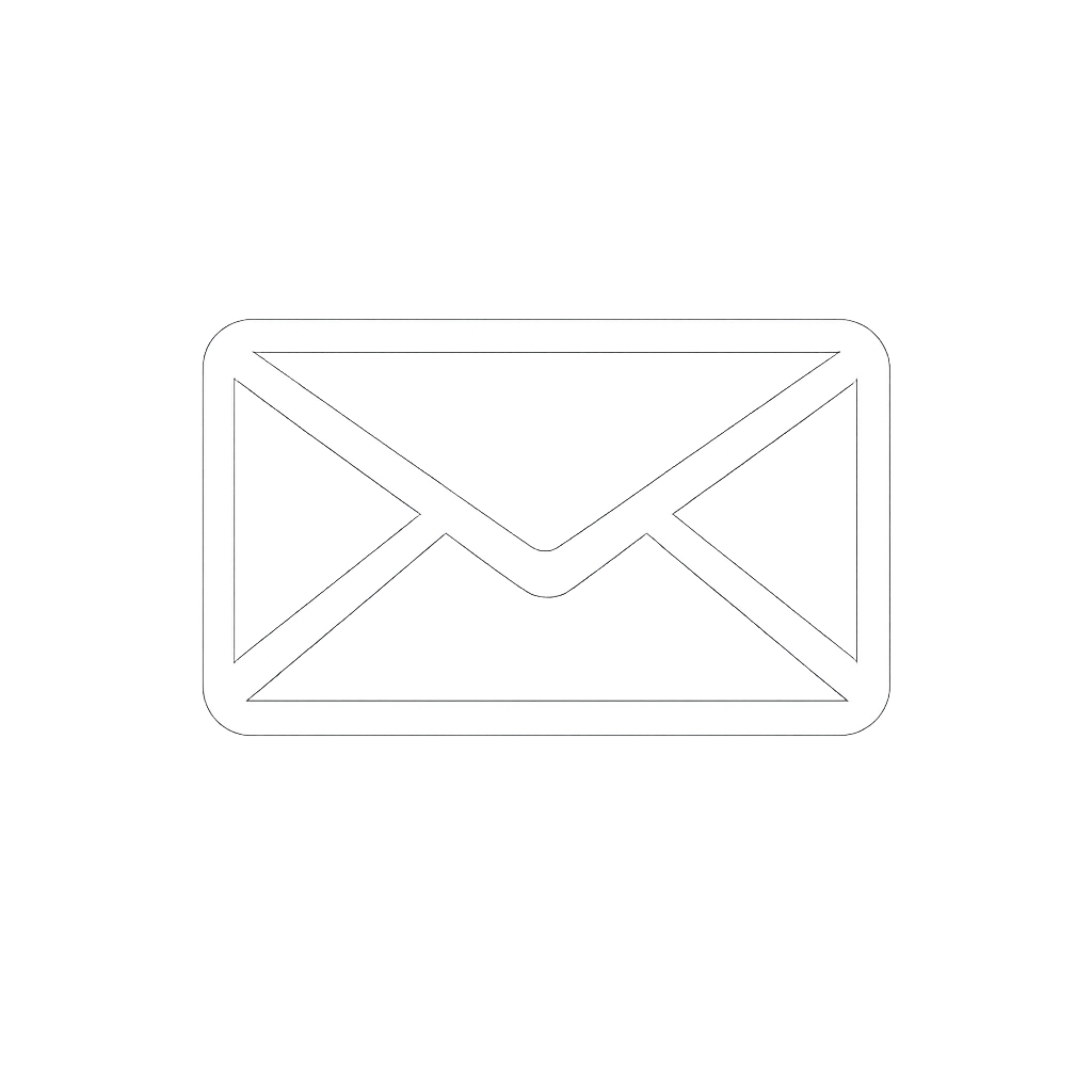 Icon of an envelope representing email or messaging on a black background.