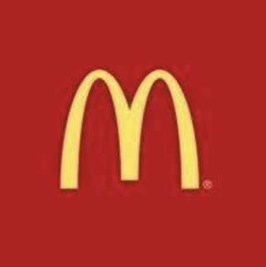 McDonald's logo with red background and yellow arches