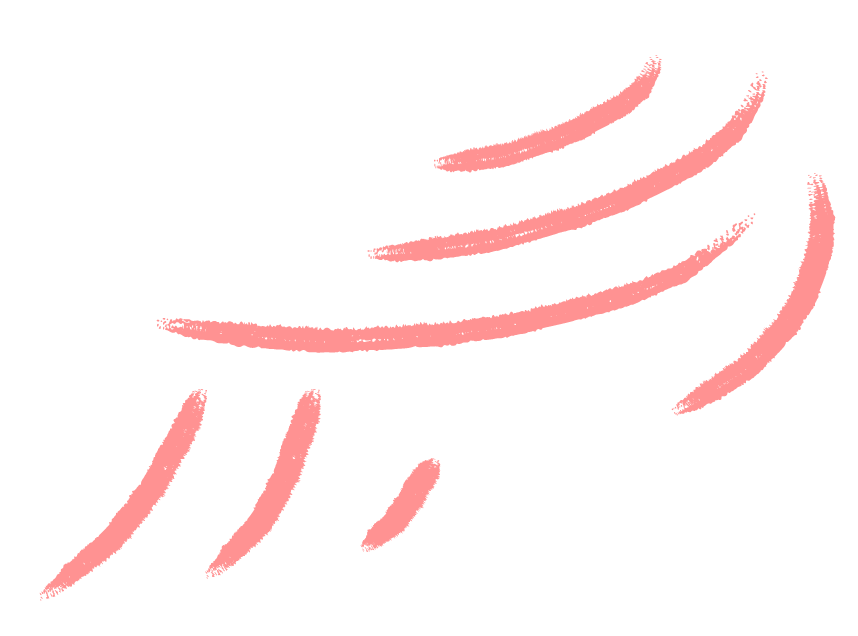 Abstract pink brush strokes on a black background.