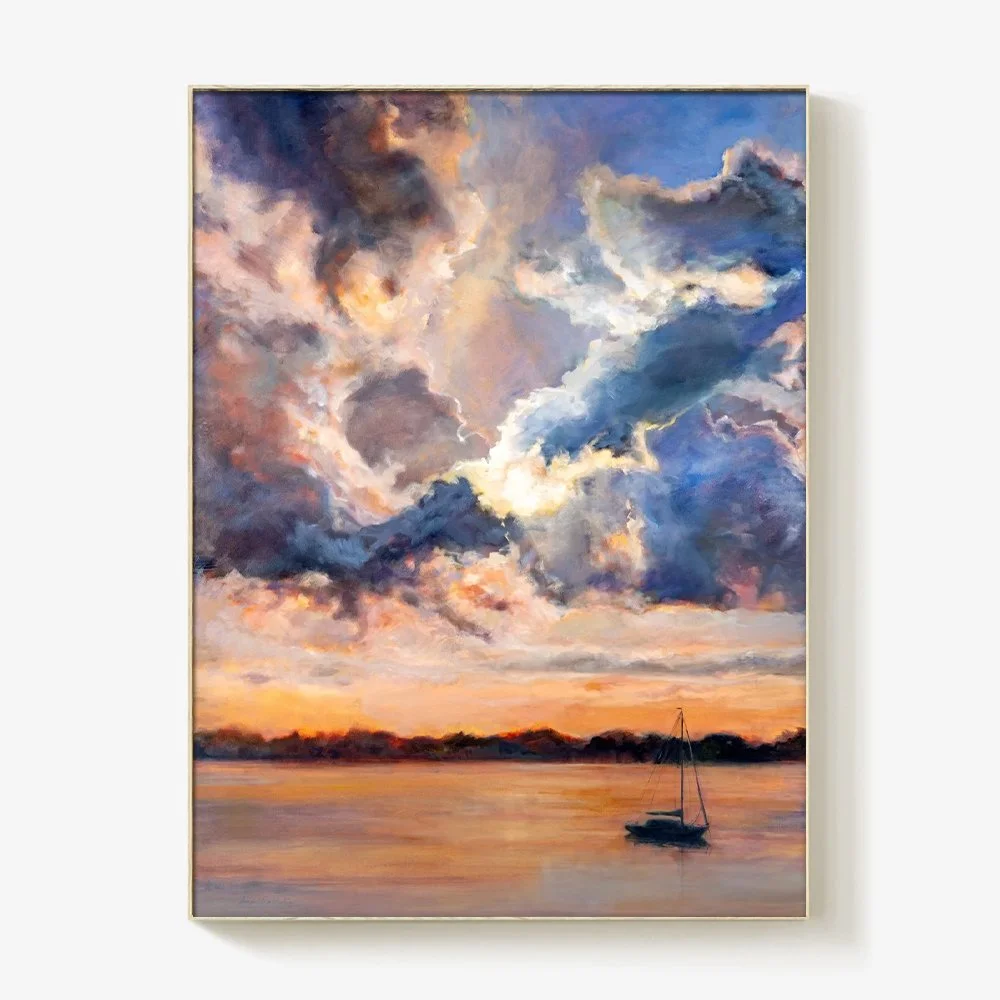 Dee Roberts landscape painting of Kiawah River sunset