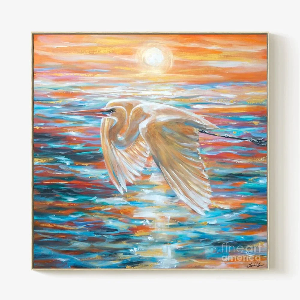 Great Egret at Sunset