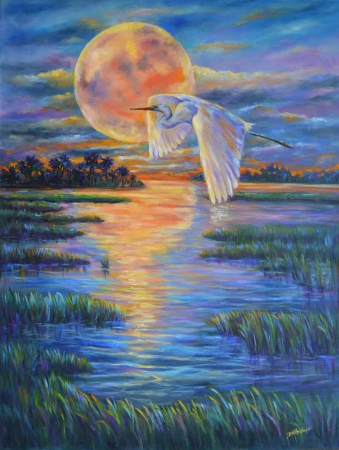 Moon Shine Over the Marsh  oil 40 X 30 X 1 2_2  $1,200.00.jpeg