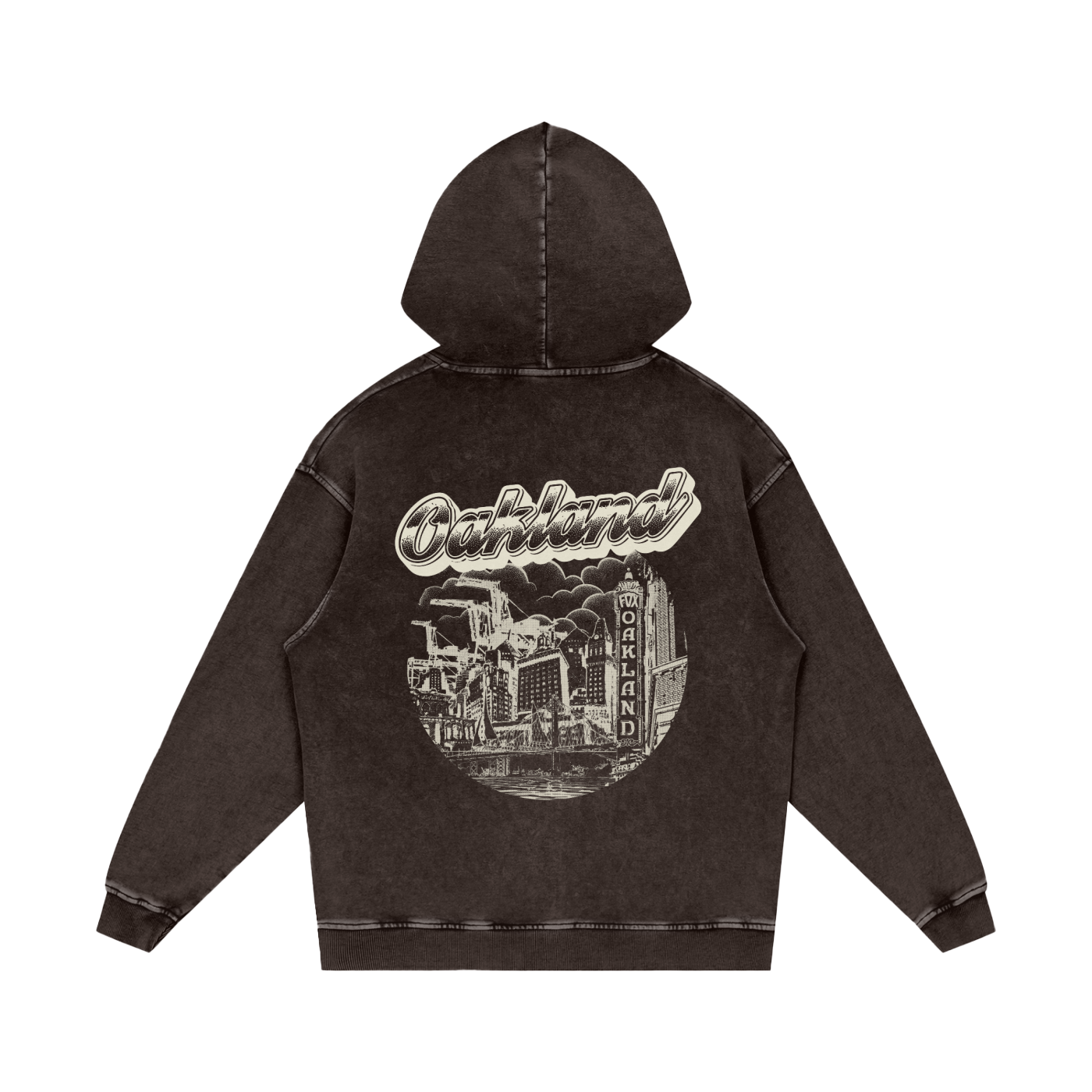 Oakland Washed Loose Cotton Hoodie
