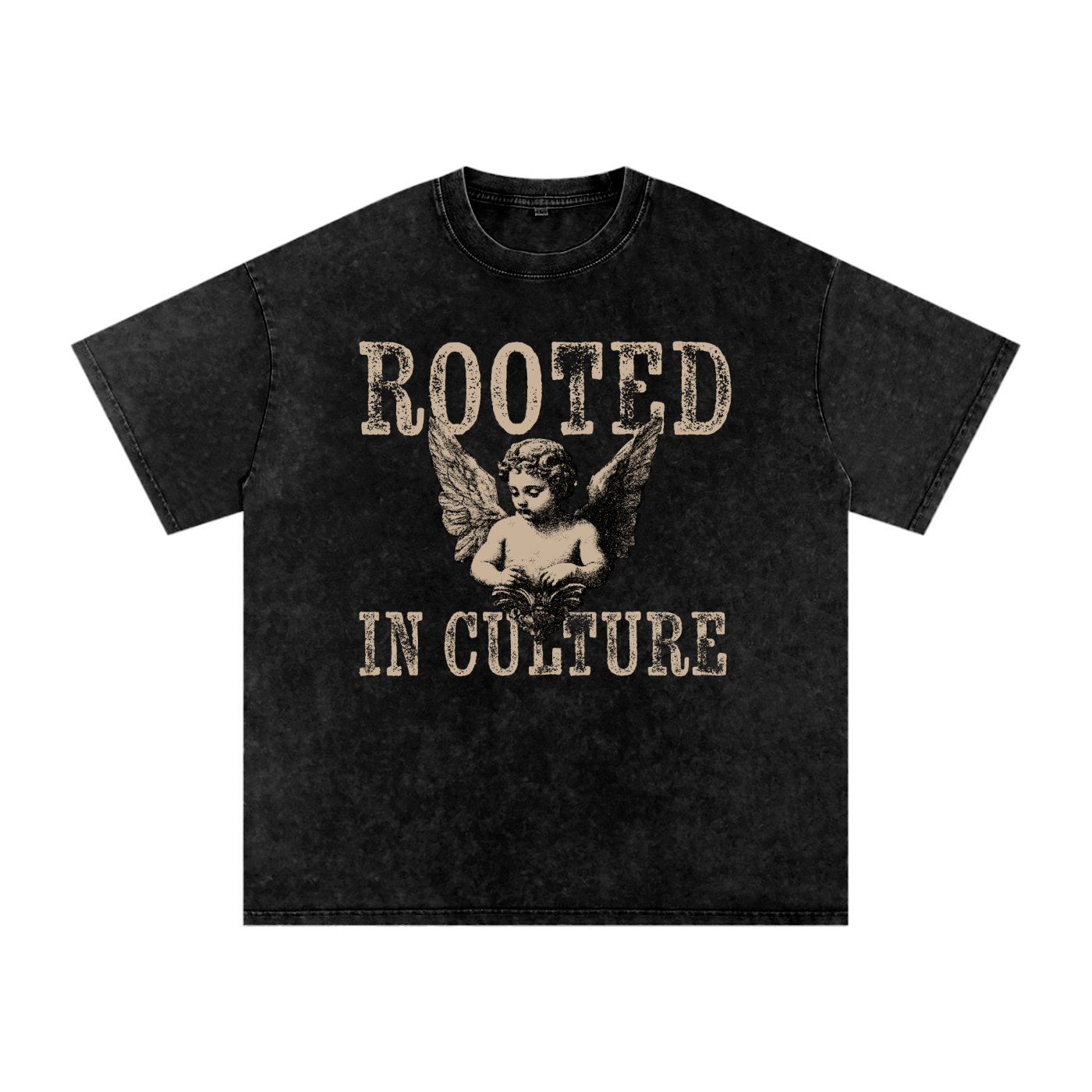 Rooted Angel Snow Washed Oversized Cotton T-Shirt