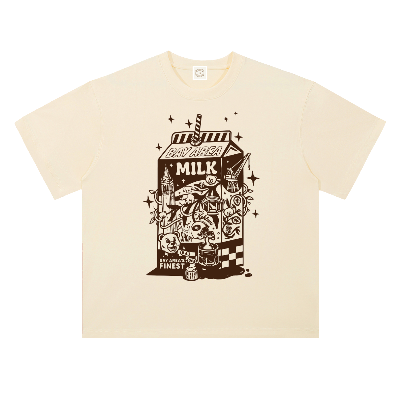 Milk Cartoon Cotton T-Shirt