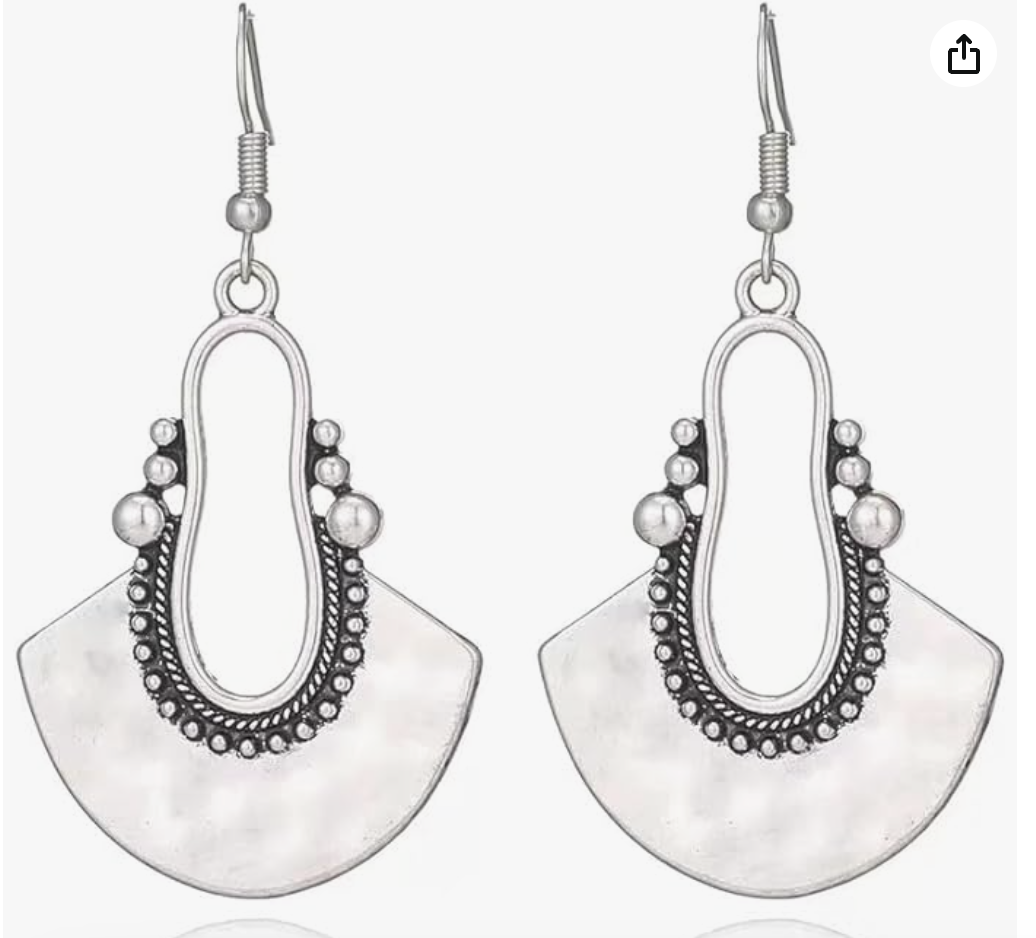 silver earrings