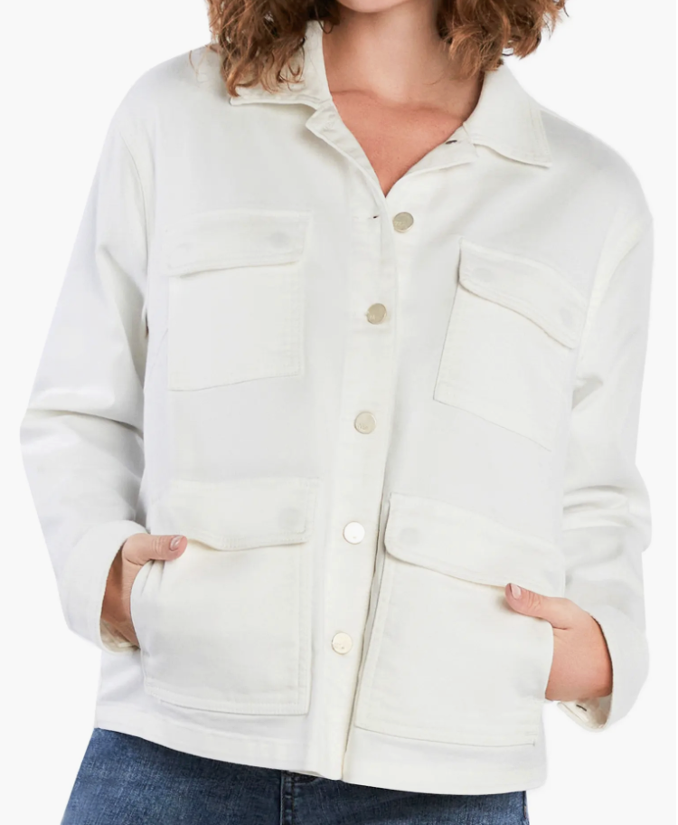White denim jacket