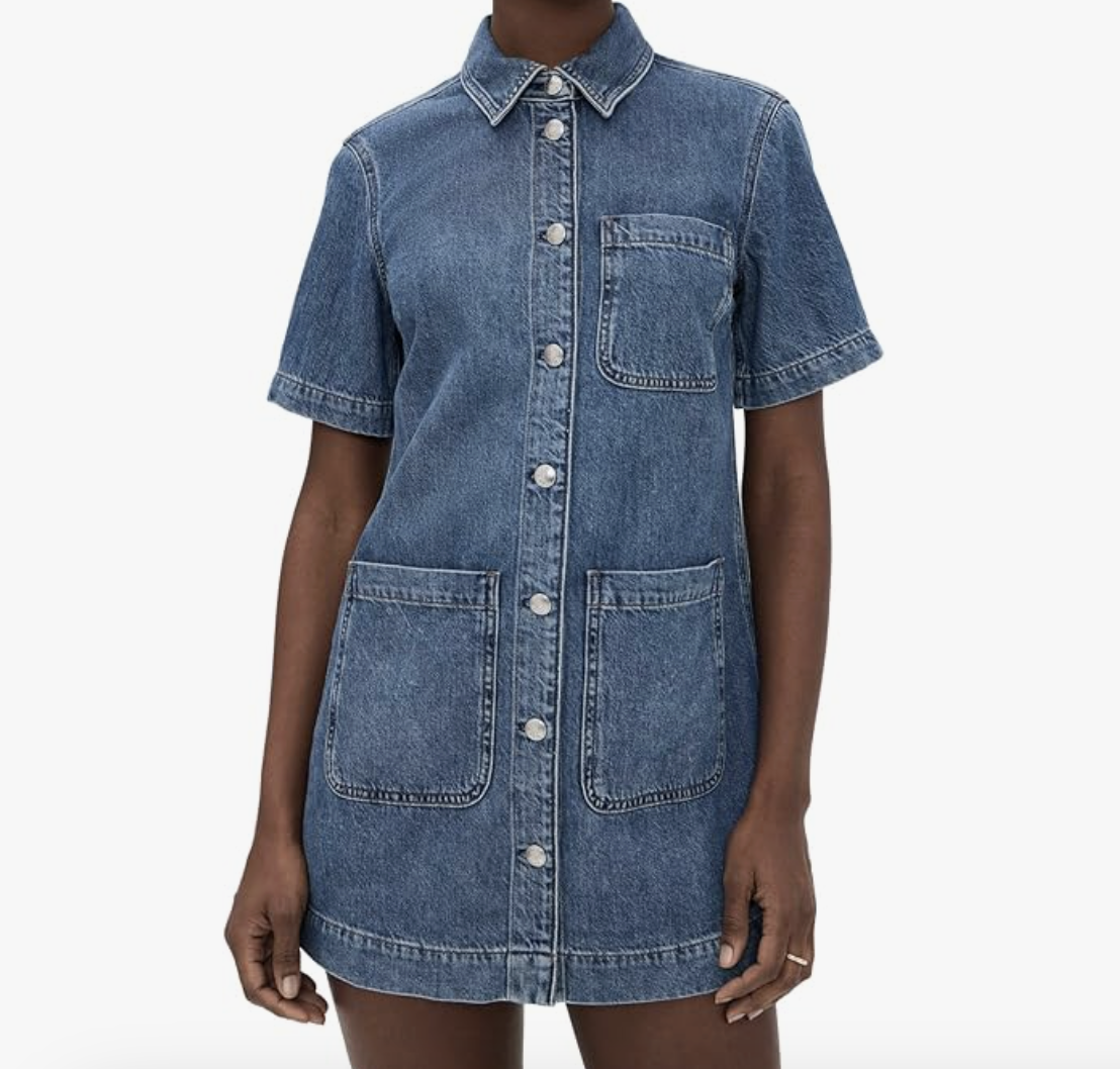Madewell denim button front dress