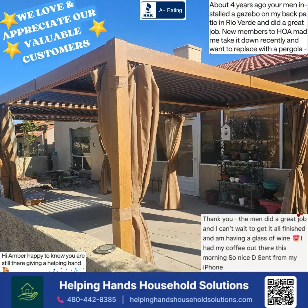 Is Your Patio Too Hot? We Installed A Gazebo & Pergola (4 Years Later) for Our Rio Verde Customer