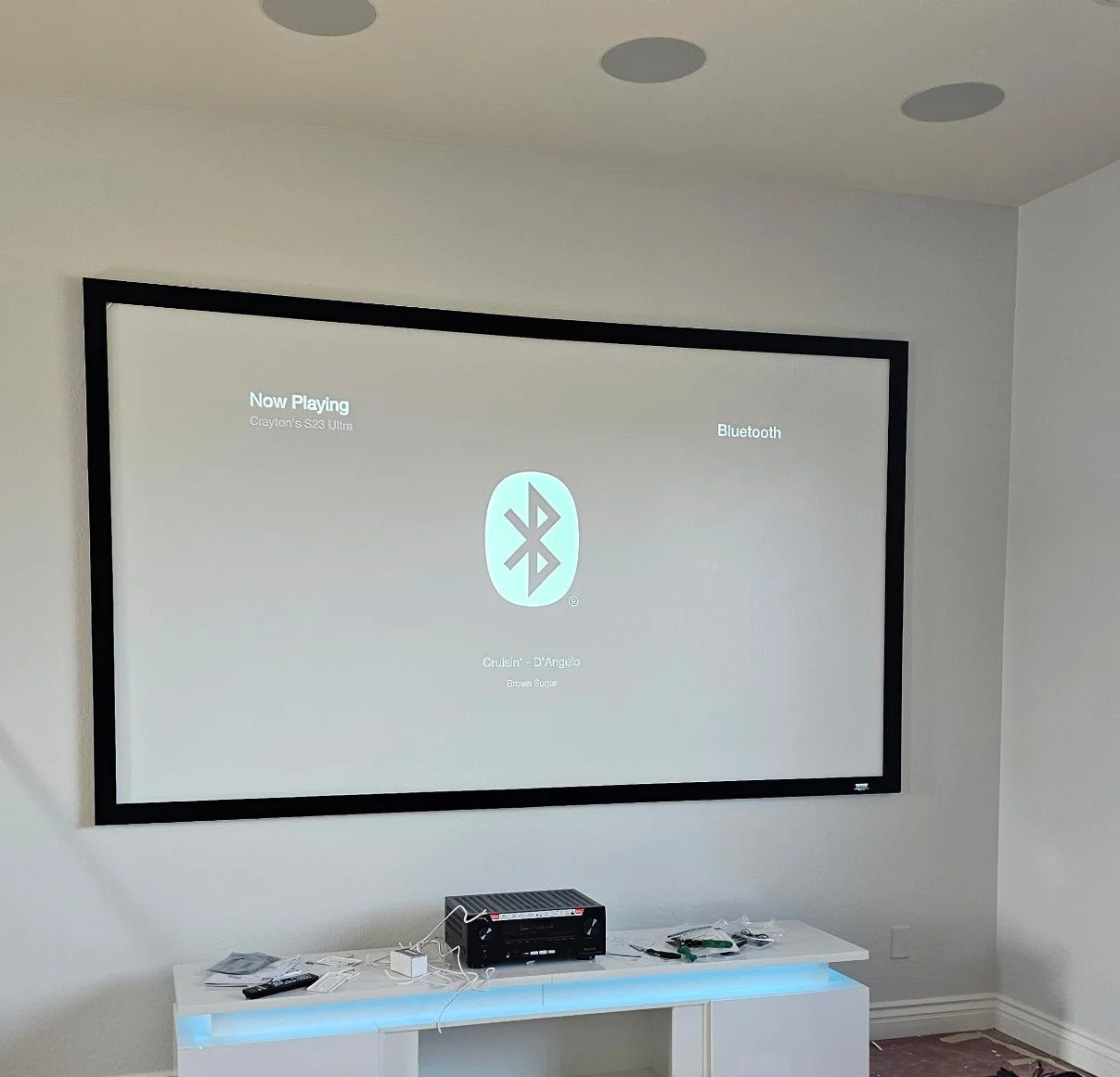 Home theater projector and surround sound system installation in Phoenix, AZ