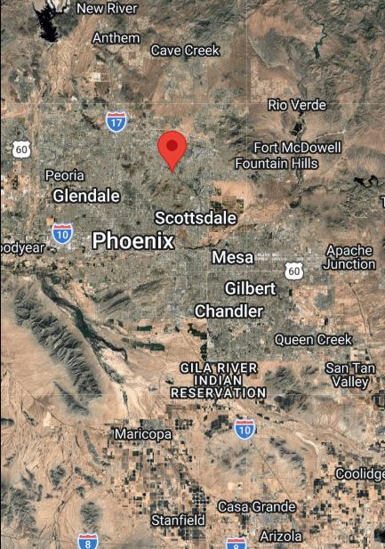Helping Hands Household Solutions service area map: Providing professional handyman, moving, and assembly services throughout the entire Phoenix Valley, including Cave Creek, Scottsdale, Mesa, Gilbert, Chandler, and Glendale. We work valley-wide!