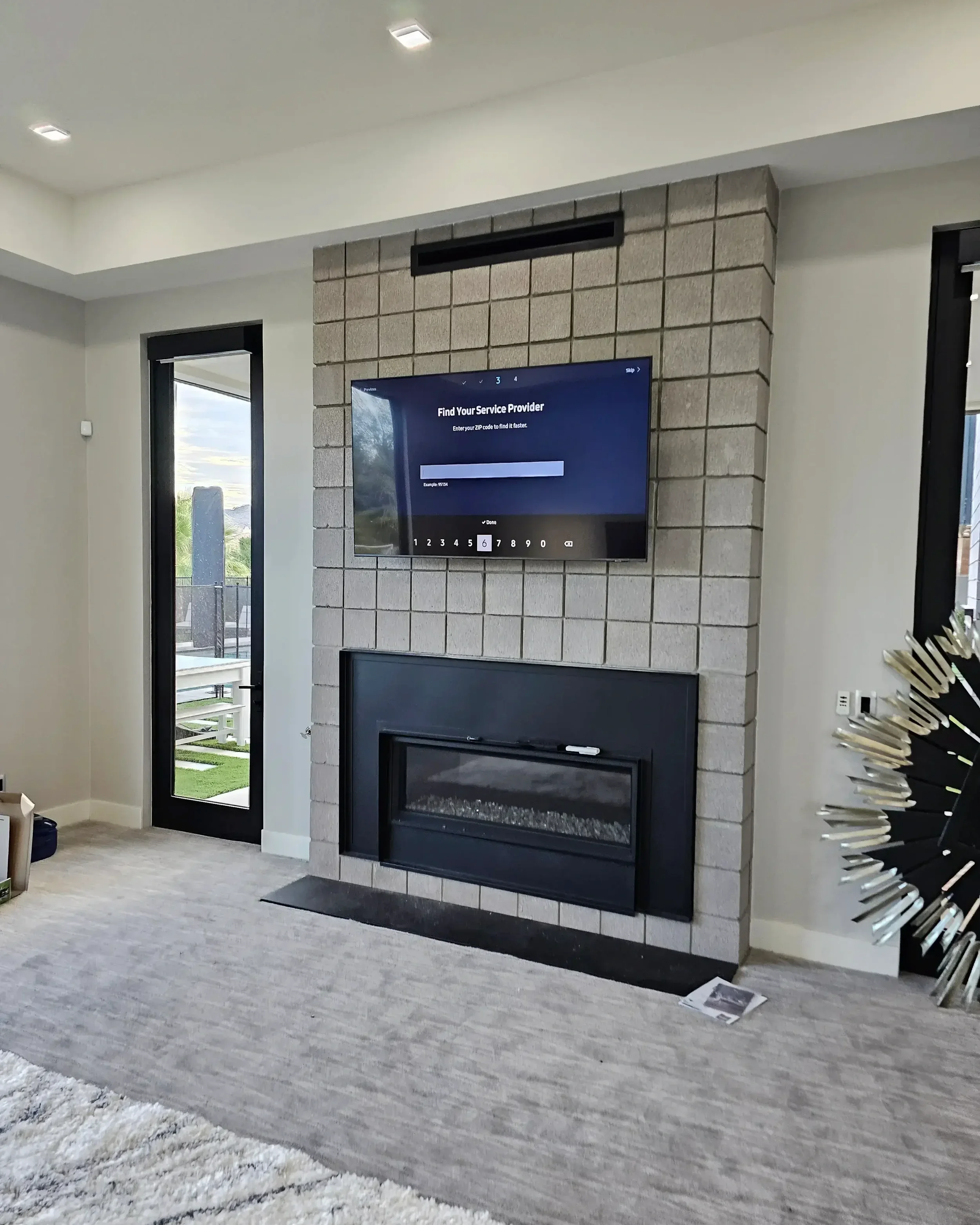 Wall-mounted television installed by a professional in Phoenix