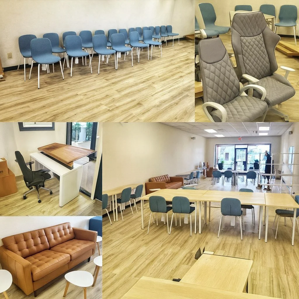 IKEA chairs, tables and lounge furniture assembled for Phoenix schools and daycares