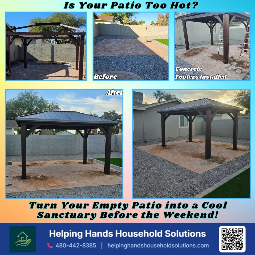 Defeat the Heat with Helping Hands -Professional Shade Structure Installation Services