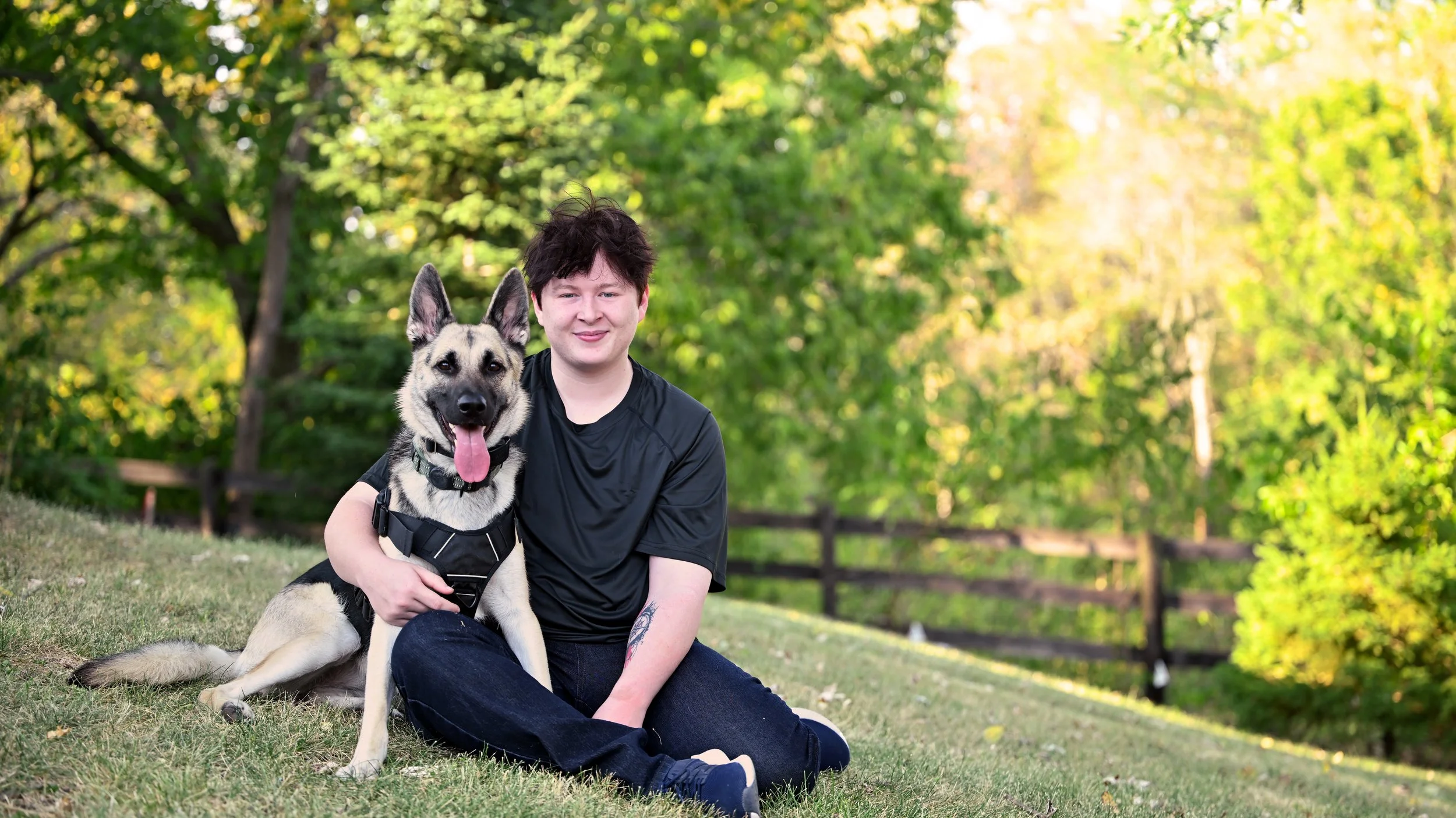 Senior Photo with Dog