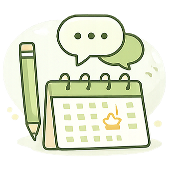 illustration of calendar to schedule senior photo shoot