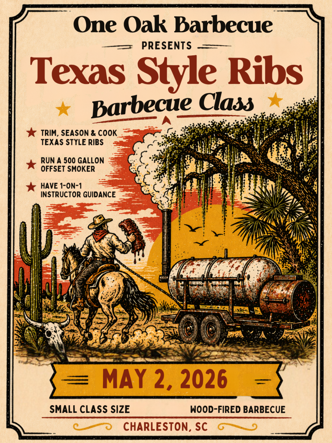 Texas Style Ribs Barbecue Class