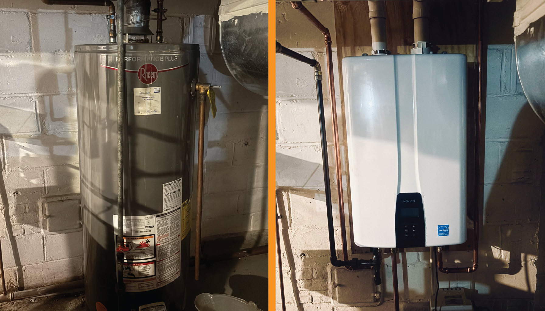 Shorely Water tank replacement with new tankless sytem