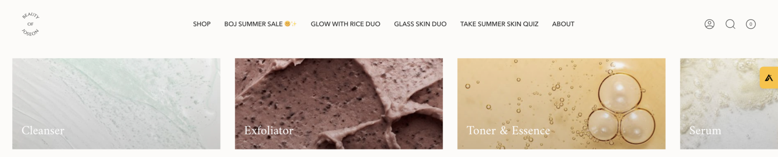 Three texture close up shots side by side showcasing facial cleanser, exfoliator and toner