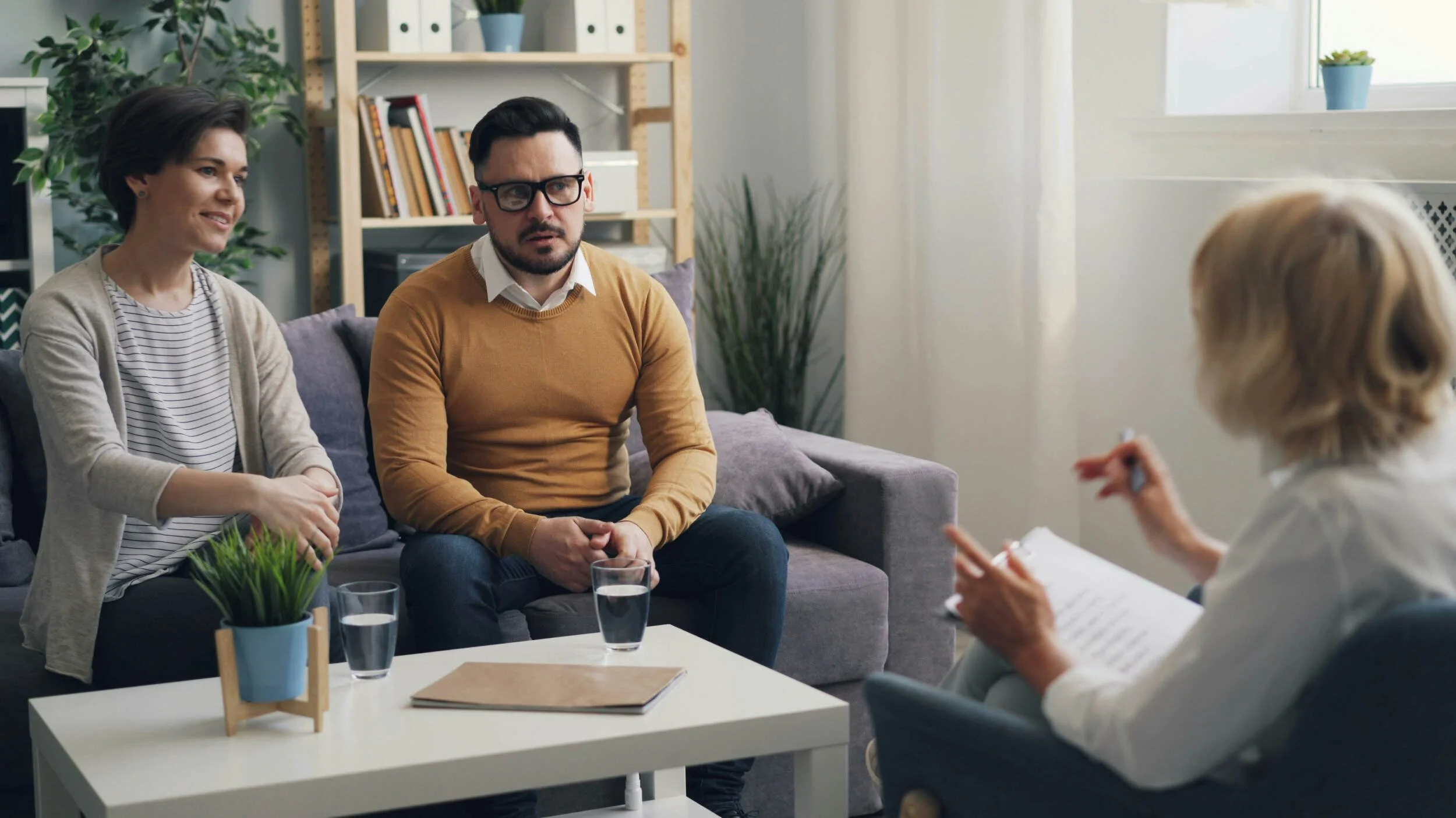 therapist with a man and woman inside - career coaching for young adults Phoenix