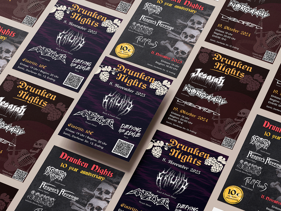 Flyerdesign Drunken Nights