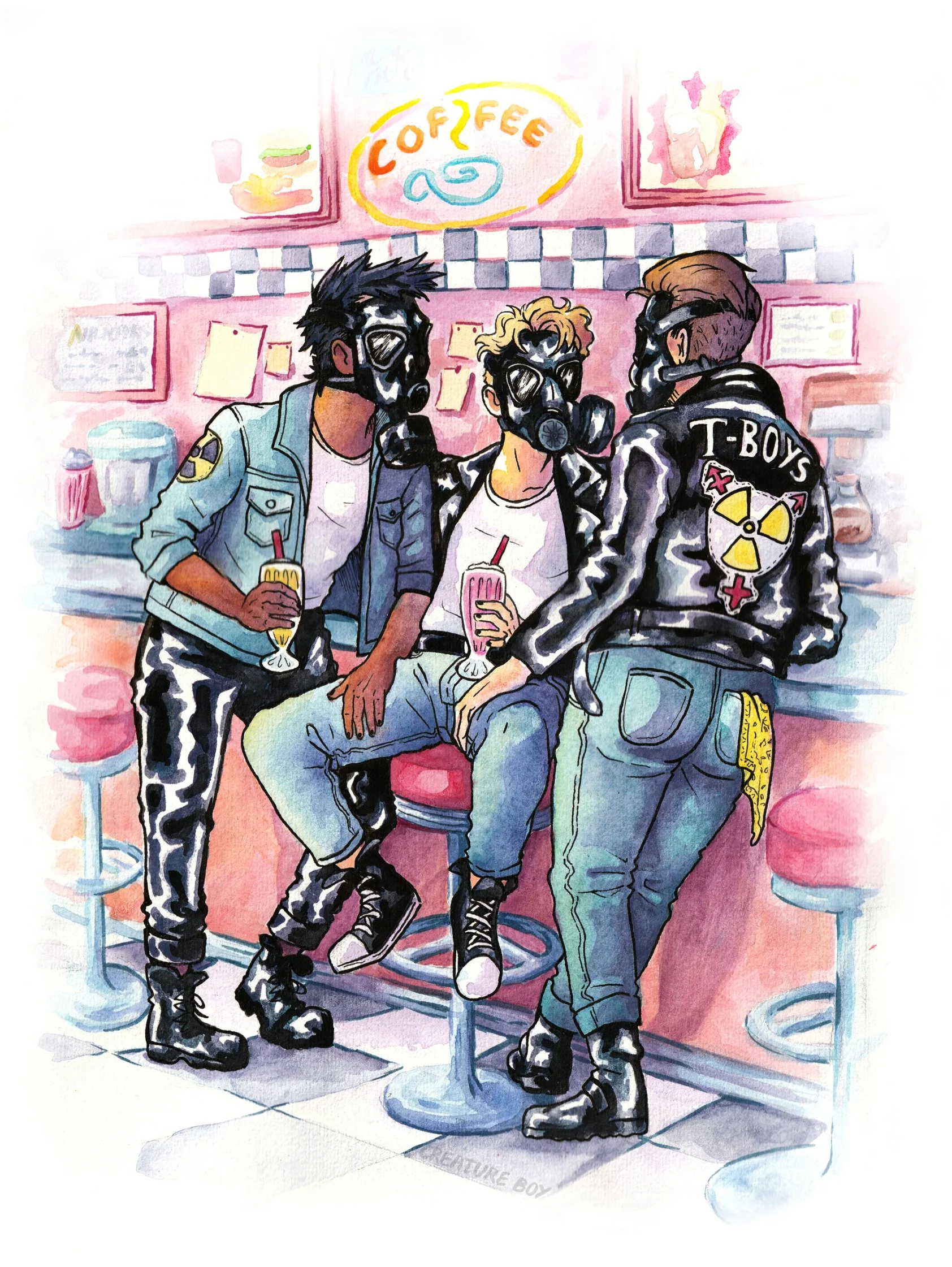 Diner Boys - Art Print