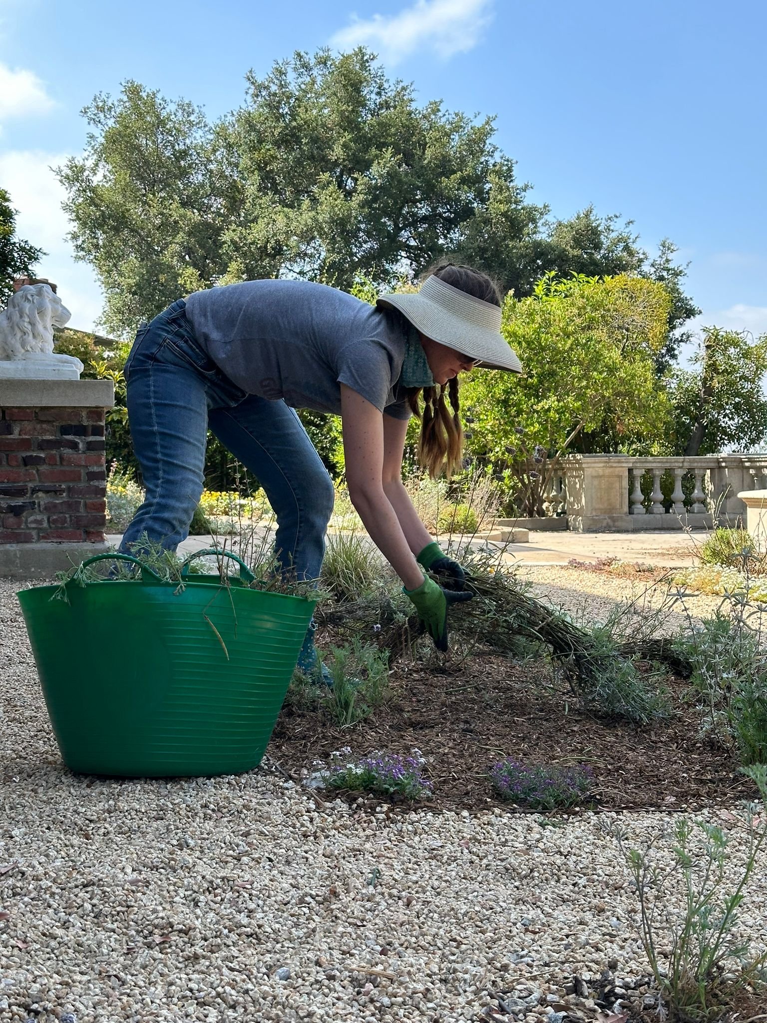 Dani working at the Pasadena Showcase House of Design