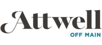 Atwell Off Main logo in black and blue text