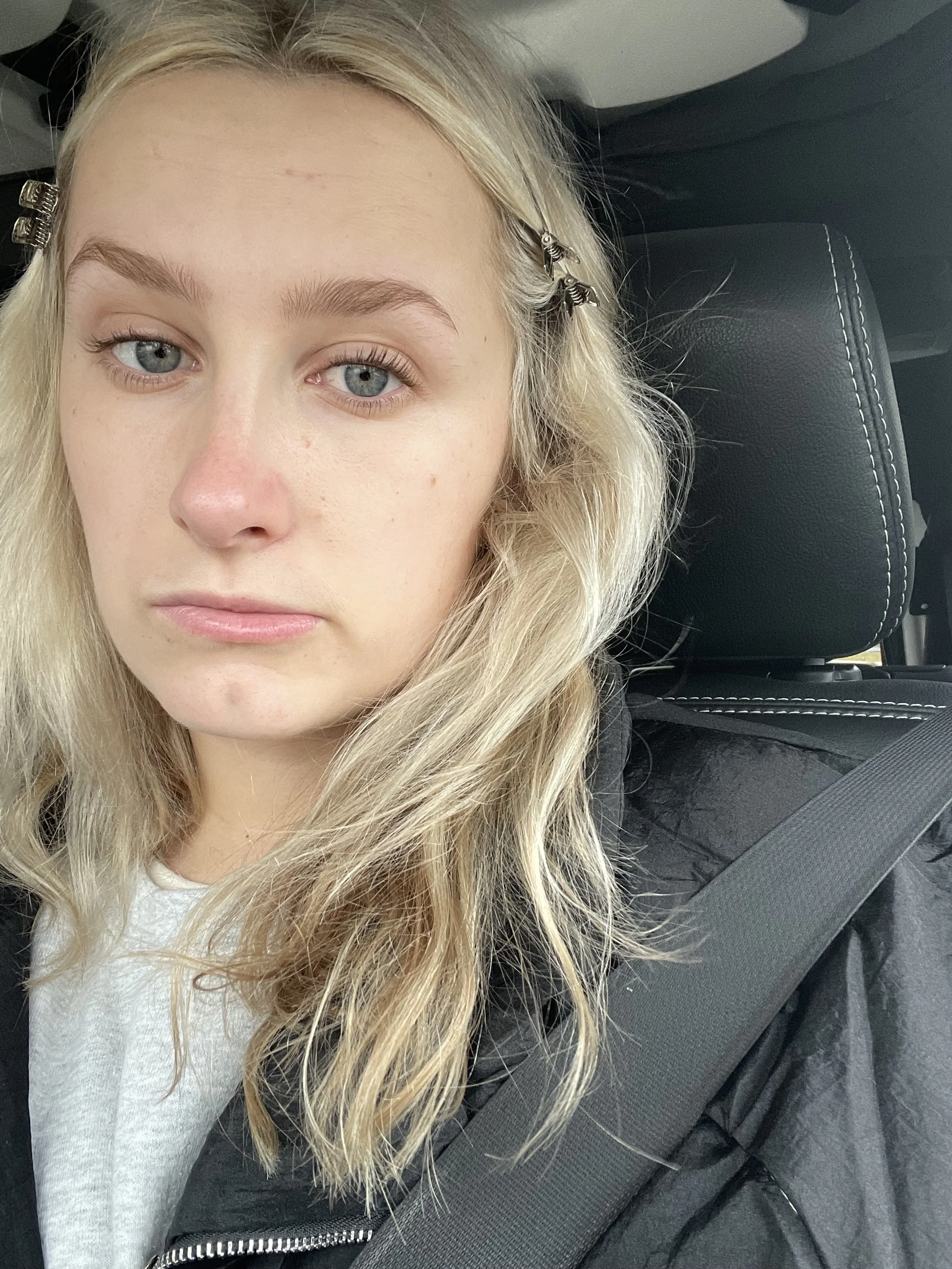Bleach blonde (and very short lol)