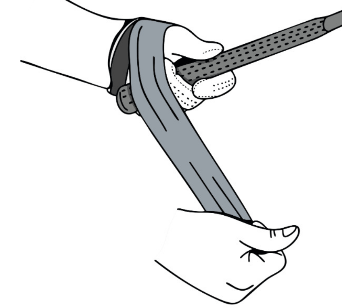 Practice Glove Step by Step Guide – Hand Wrap: Step 2