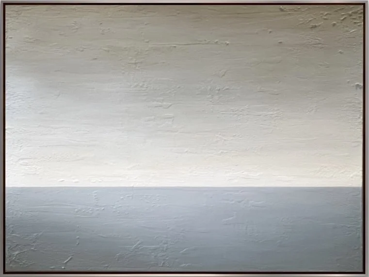  Landscape Calm Divide Acrylic on canvas in custom stained floater frame, 36”x48”, $3,325  INQUIRE 