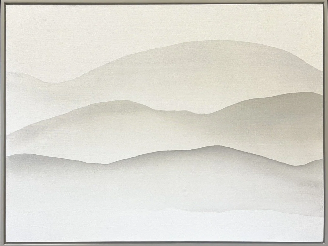  Landscape 2.0 Into The Distance Acrylic on canvas in custom stained floater frame, 36”x48”, $3325  INQUIRE 