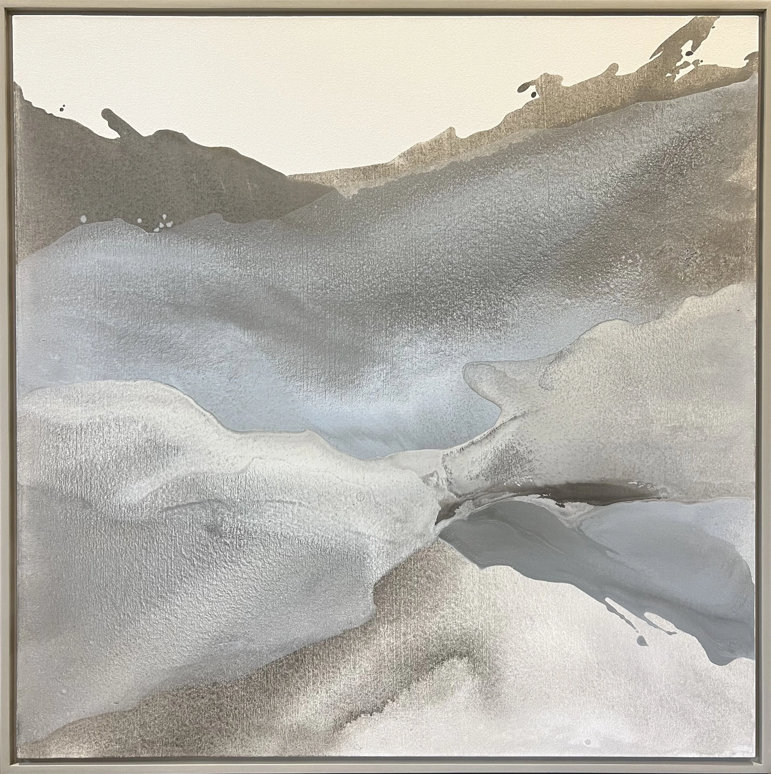  Fluid Confluence Acrylic mixed media on canvas wrapped panel in custom stained floater frame, 36”x36”, $2495
  INQUIRE 
