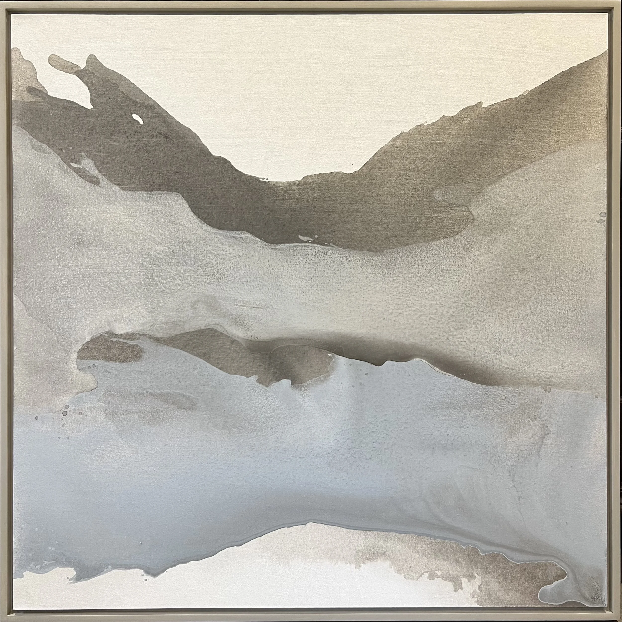  Fluid Driftline Acrylic mixed media on canvas wrapped panel in custom stained floater frame, 36”x36”, $2495
  INQUIRE 