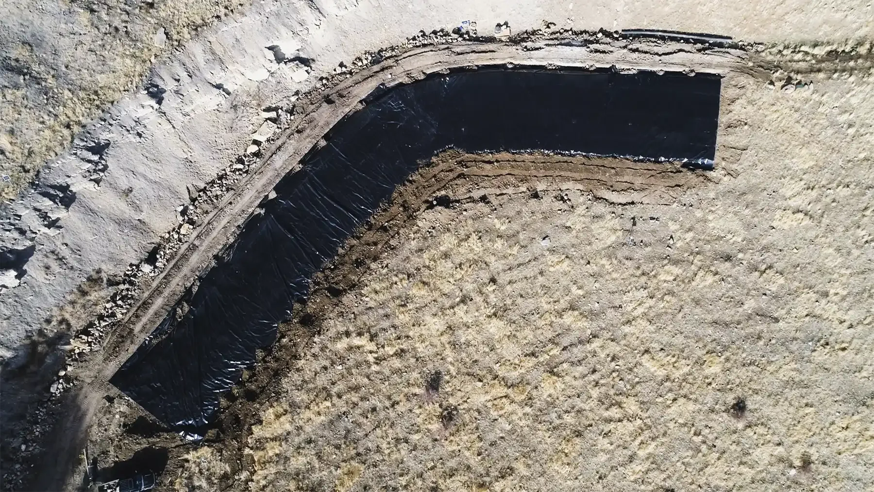 Methane containment liner installed at an abandoned coal mine site in Western Colorado