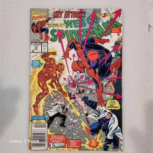 Web of Spider-Man Vol 1 #73b 'Art Attack Part 1-Head Quest' NM-MT