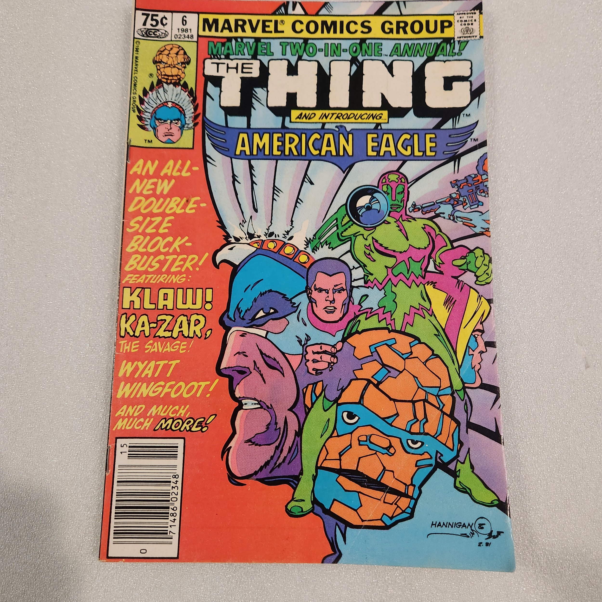 Marvel Two-In-One Annual #6: The Thing & American Eagle FN-VF