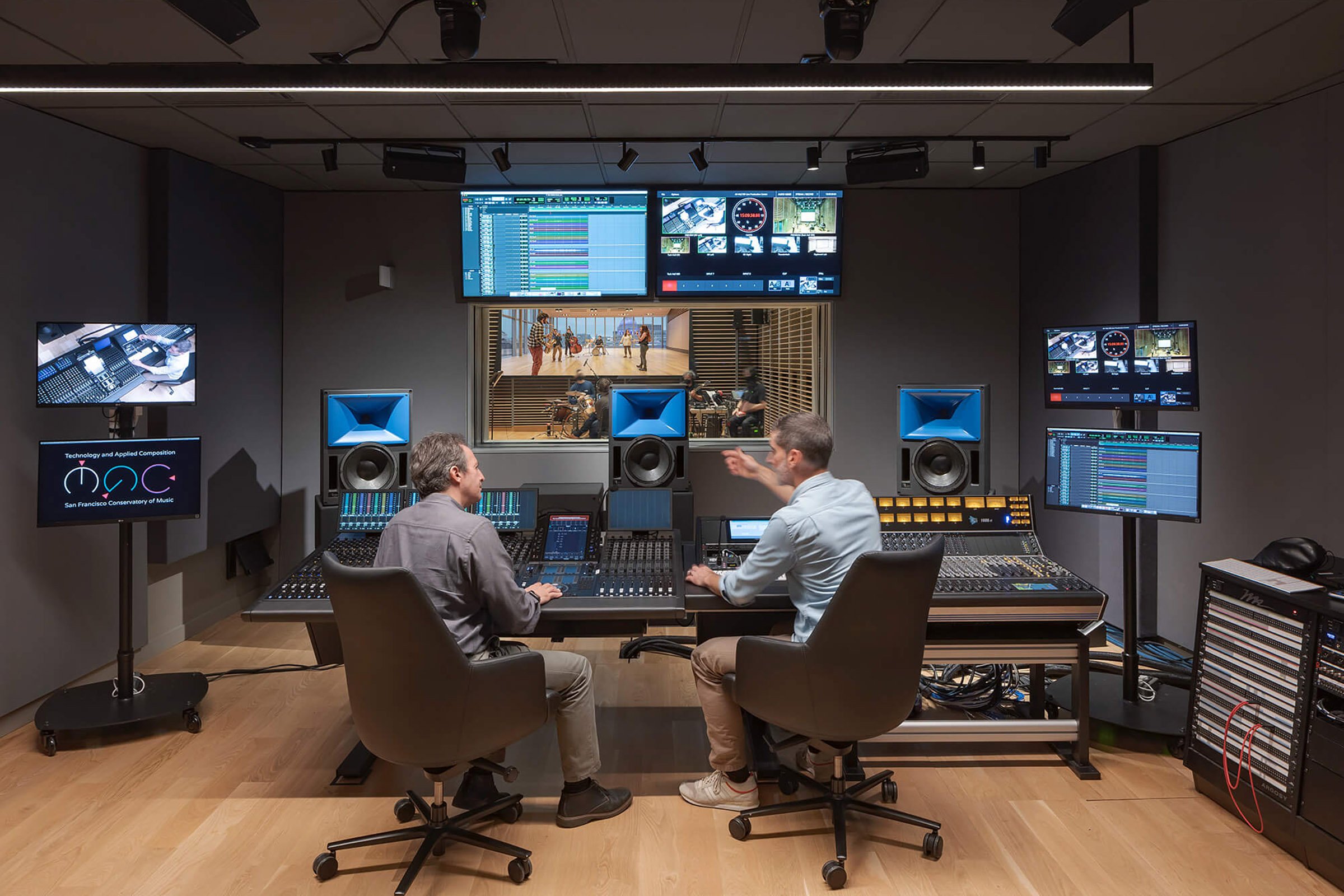 	
Sound and video editing suite, recording studio at the Bowes Center, San Francisco Conservatory of Music.