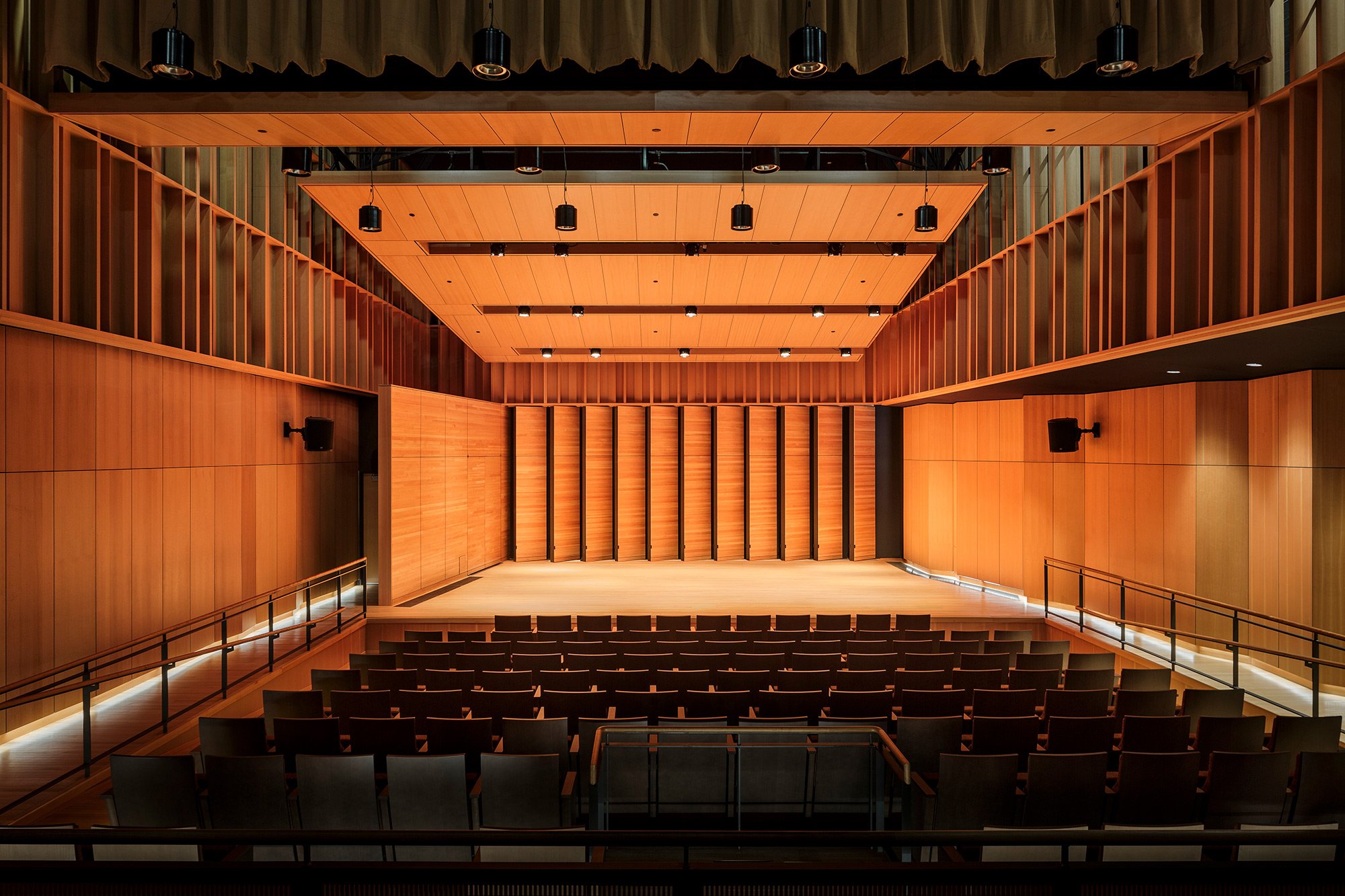 Theater and AV consulting services for the CSU Chico Taylor II Arts and Humanities recital hall.
