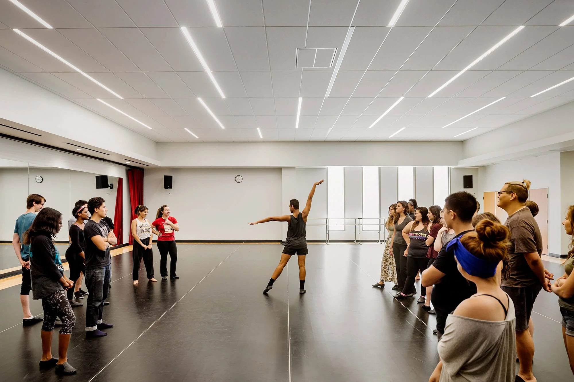 Theater and AV consulting services for the CSU Chico Taylor II Arts and Humanities dance studios.
