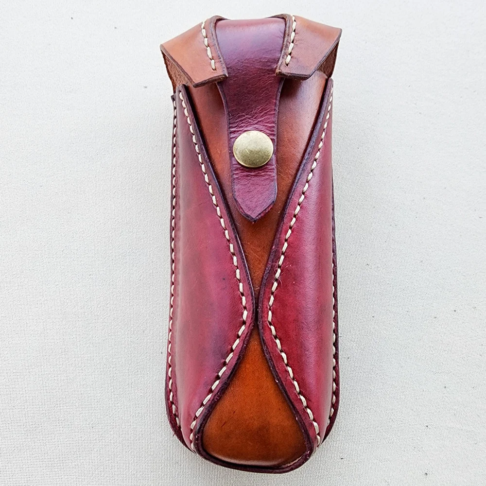 Handmade Leather Pouch Oxblood, Belt Clip Universal Utility Pouch, Hand Stitched, Gift for Him