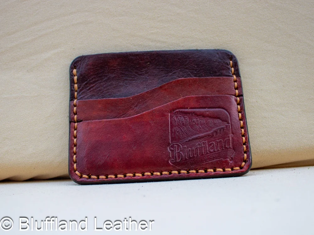 5 Card Leather Wallet Dark Brown, Handmade Minimalist Card Holder, Veg Tan Leather Front Pocket Wallet, Hand Stitched
